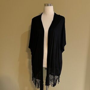 New Directions Black Fringe Wrap